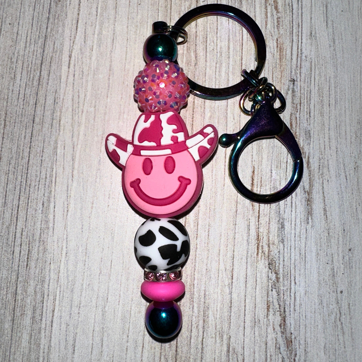 "Smiley" Beadable Keychain Bar